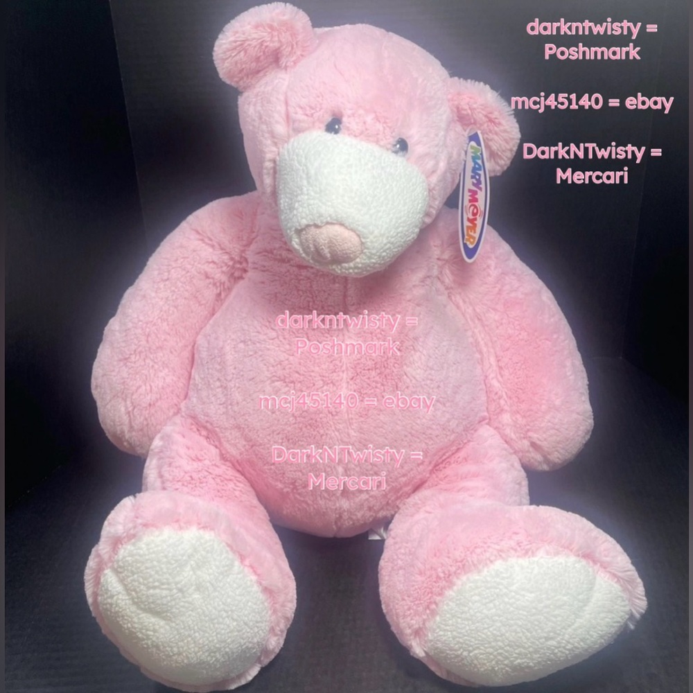 JUMBO REALLY BIG RARE VHTF BNWT VINTAGE Mary Meyer Huge Pink Teddy Bear GR8 Gift